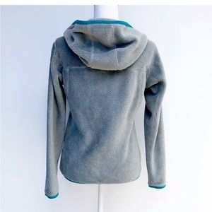 Patagonia Gray Polartec Zip Up Hooded Fleece